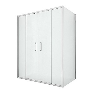 Душевой уголок NEW TRENDY NEW CORRINA D-0184A/D-0078B 150x80 стекло прозрачное/профиль хром купить в интернет-магазине Sanbest