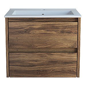 Тумба с раковиной Vincea Gio 60 VMC-2G600CO/VBS-13960 тёмный дуб/раковина белая для ванной в интернет-магазине Sanbest