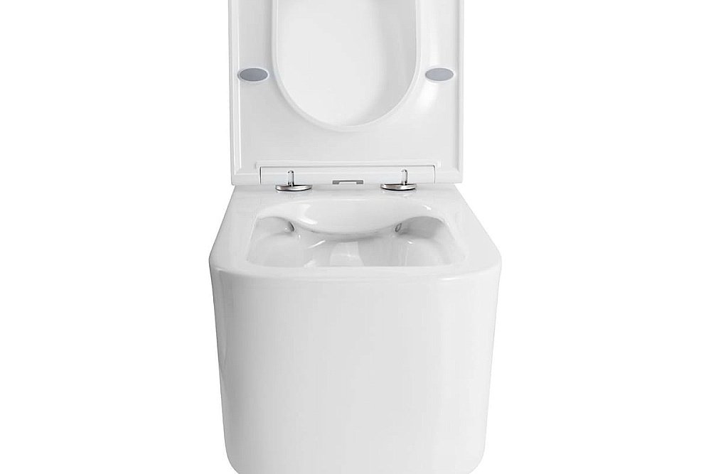 Унитаз подвесной Art&Max LATINA AM215CHR/SC белый, с сиденьем микролифт, безободковый купить в интернет-магазине Sanbest