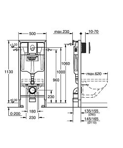 Инсталляция для унитаза Grohe Rapid SL 38750001 купить в интернет-магазине сантехники Sanbest