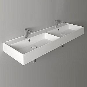 Раковина двойная подвесная Simas Agile 141 AG141 Белая купить в интернет-магазине Sanbest