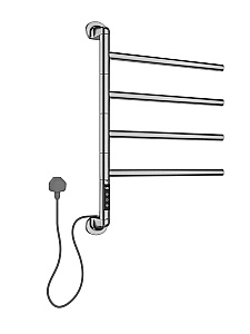 Полотенцесушитель электрический Allen Brau Liberty 7.33000-BN никель брашированный купить в интернет-магазине сантехники Sanbest