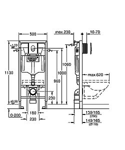 Инсталляция для унитаза Grohe Rapid SL 38750001 купить в интернет-магазине сантехники Sanbest