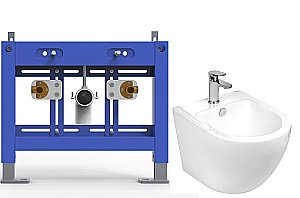 Биде с инсталляцией WeltWasser BAMBERG 480 BD+MERZBACH 005 GL-WT белое купить в интернет-магазине Sanbest