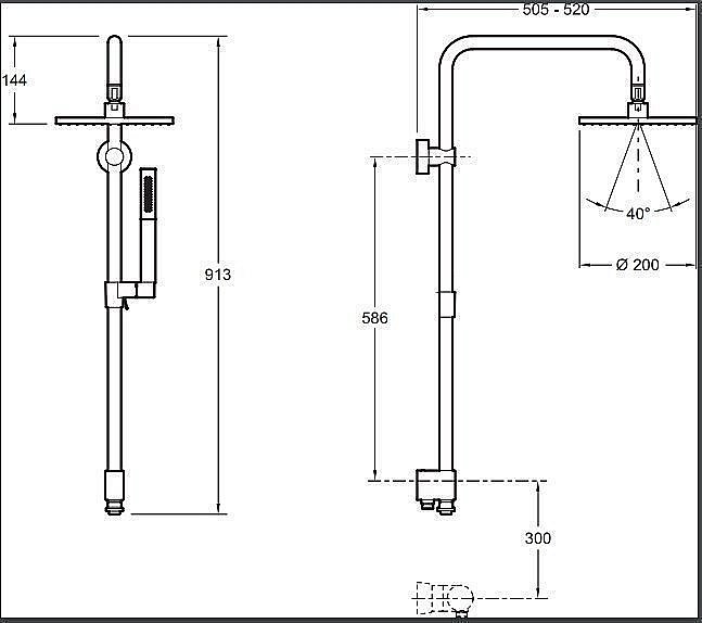 Душевая система Jacob Delafon EO E11715-CP купить в интернет-магазине сантехники Sanbest