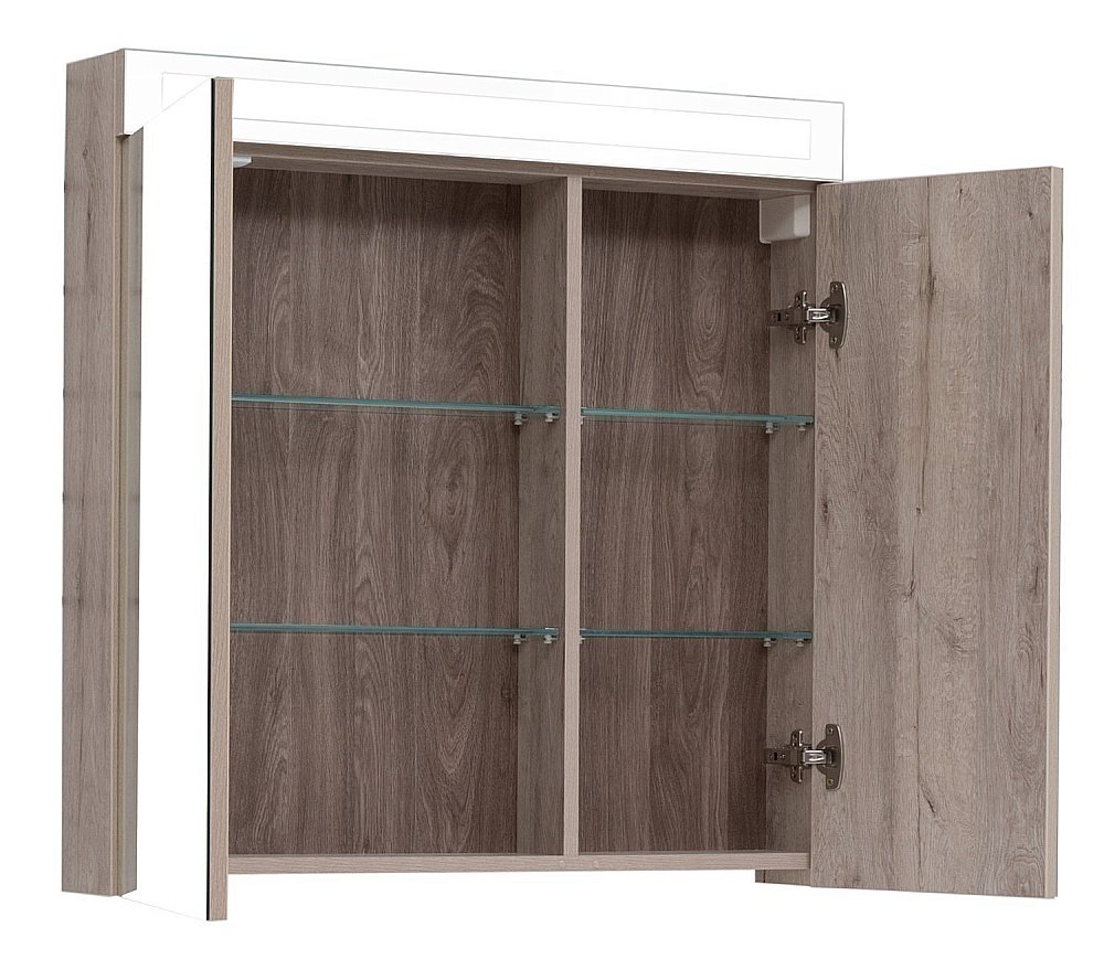 Шкаф зеркальный Dreja Max 80 дуб кантри купить в интернет-магазине сантехники Sanbest