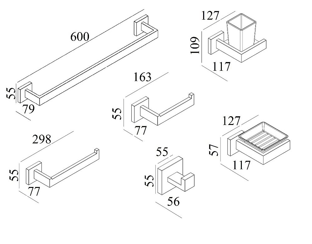 Набор аксессуаров Boch Mann CR-F25 купить в интернет-магазине сантехники Sanbest