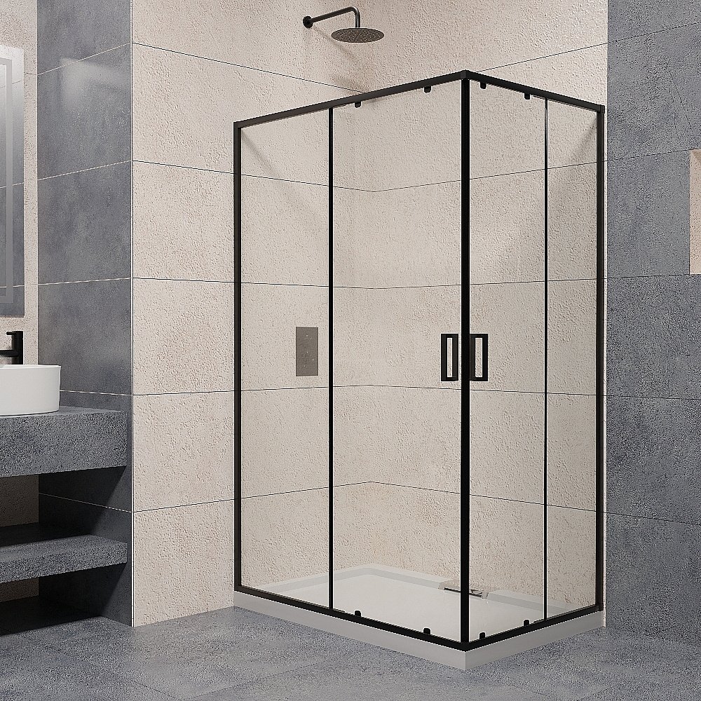 Душевой уголок RGW Passage PA-040B 90x100 350804090-14 стекло прозрачное/профиль черный купить в интернет-магазине Sanbest