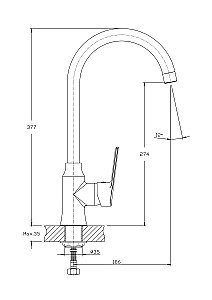 Смеситель для кухни Rush Balearic BA3935-22 купить в интернет-магазине сантехники Sanbest