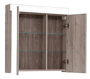 Шкаф зеркальный Dreja Max 80 дуб кантри купить в интернет-магазине сантехники Sanbest