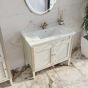 Тумба с раковиной Caprigo ALBION Promo 90 светлый беж для ванной в интернет-магазине Sanbest