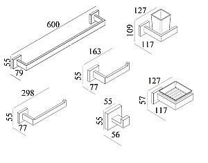 Набор аксессуаров Boch Mann CR-F25 купить в интернет-магазине сантехники Sanbest