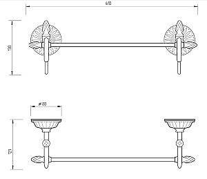 Полотенцедержатель Migliore VERSAILLES 32644 золото купить в интернет-магазине сантехники Sanbest