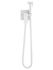 Смеситель с гигиеническим душем встраиваемый WONZON & WOGHAND CUBE, Белый матовый (WW-88829016-MW) купить в интернет-магазине сантехники Sanbest