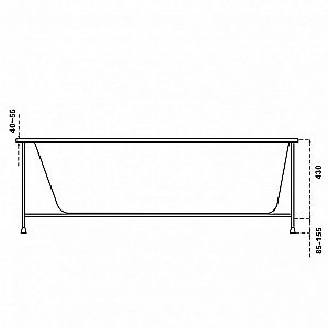 Ванна BAS Гоа 160x70 купить в интернет-магазине Sanbest