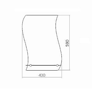 Зеркало LORANTO Волна 00000030 43х59 с полкой в ванную от интернет-магазине сантехники Sanbest