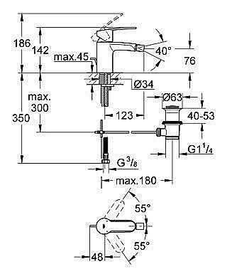 Смеситель  для биде DN 15 GROHE Eurostyle Cosmopolitan 33565 002 купить в интернет-магазине сантехники Sanbest