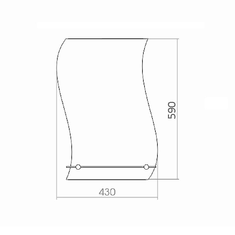 Зеркало LORANTO Волна 00000030 43х59 с полкой в ванную от интернет-магазине сантехники Sanbest