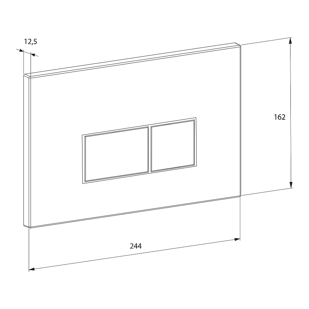 Кнопка для инсталляции D&K Rhein DB1499001 хром купить в интернет-магазине сантехники Sanbest