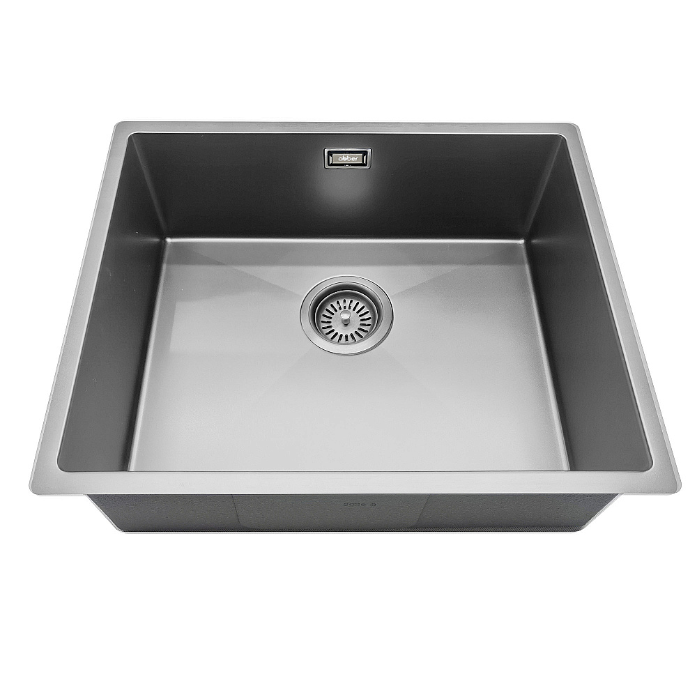 Кухонная мойка ABBER Wasser Kreis 54 AF2196ST брашированная сталь купить в интернет-магазине сантехники Sanbest