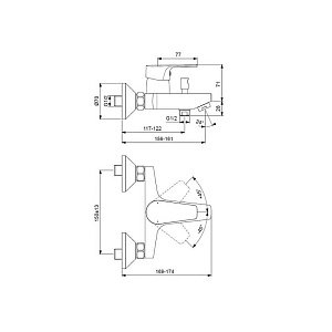 Набор смесителей Ideal Standard Esla BC264AA купить в интернет-магазине сантехники Sanbest