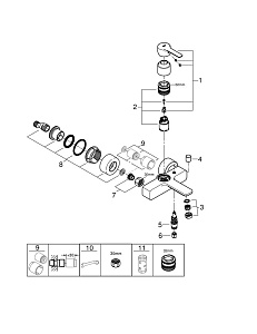 Смеситель для ванны Grohe Lineare 33849001 хром купить в интернет-магазине сантехники Sanbest