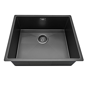 Кухонная мойка ABBER Wasser Kreis 54 AF2196MB черная матовая купить в интернет-магазине сантехники Sanbest