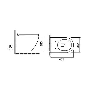 Унитаз подвесной Vincea Globo VT1-14SMB безободковый, с крышкой микролифт, черный матовый купить в интернет-магазине Sanbest