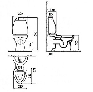 Детский напольный унитаз Creavit COCUK CK310-11CB00E-0000+KC0802.01.0000E белый купить в интернет-магазине Sanbest