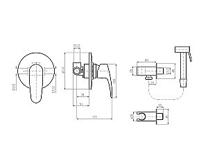 Гигиенический душ Rav-Slezak AMUR AM742/1 хром купить в интернет-магазине сантехники Sanbest