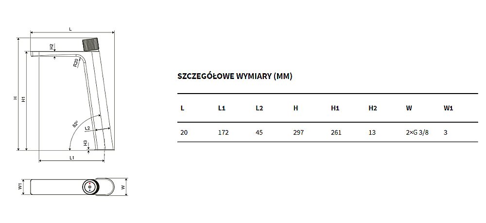 Смеситель для раковины Excellent Krotos 8002 хром купить в интернет-магазине сантехники Sanbest