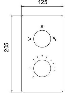 Встраиваемый смеситель RGW Shower Panels SP-42-03 купить в интернет-магазине сантехники Sanbest