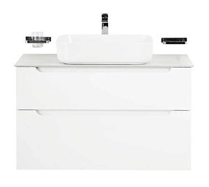 Тумба с раковиной и столешницей BelBagno ETNA H60 2C 100 Bianco Lucido для ванной в интернет-магазине Sanbest