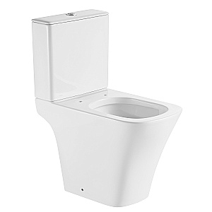 Напольный унитаз-компакт Black&White Gravity 6620W безободковый, слив-торнадо, с крышкой микролифт, с бачком, белый глянцевый купить в интернет-магазине Sanbest