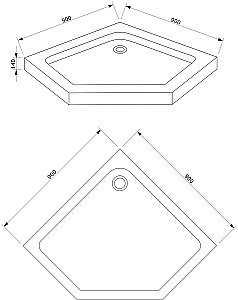 Душевой поддон Bravat TYPE-R1 P39 90х90 купить в интернет-магазине Sanbest