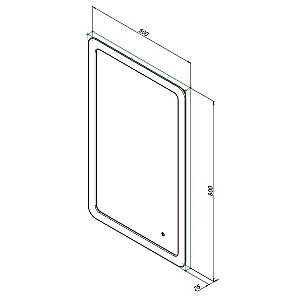 Зеркало Aquanet Ирис 50 326446 в ванную от интернет-магазине сантехники Sanbest