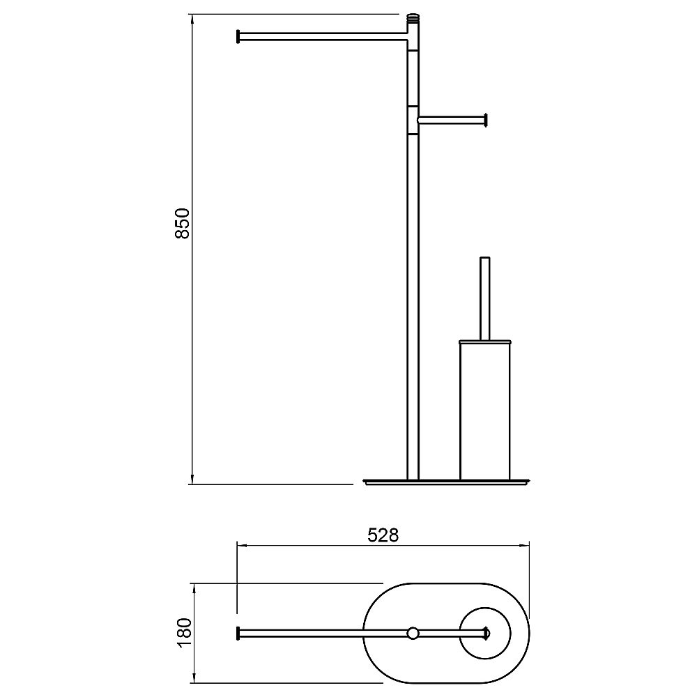 Стойка для ванной Timo Saona 13085/03 черная купить в интернет-магазине сантехники Sanbest