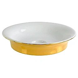 Раковина накладная Migliore MONACO 32077 белая/декор золото купить в интернет-магазине Sanbest