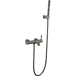 Смеситель для ванны Boheme Uno 463-GM сталь купить в интернет-магазине сантехники Sanbest