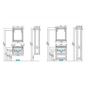 Зеркало Акватон Леон 65 дуб бежевый в ванную от интернет-магазине сантехники Sanbest