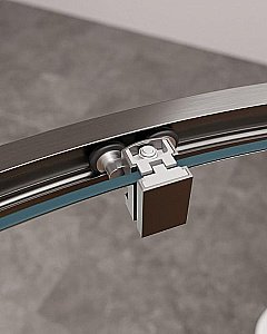 Душевой уголок Cezares Molveno 90x120 RH-1-120/90-C-GM-IV стекло прозрачное/профиль матовая оружейная сталь купить в интернет-магазине Sanbest