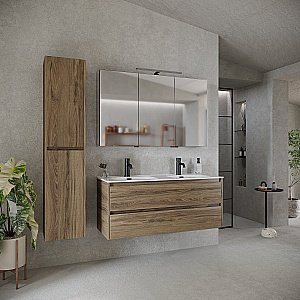 Тумба с раковиной Sancos Libra LB120-2ECH дуб чарльстон для ванной в интернет-магазине Sanbest