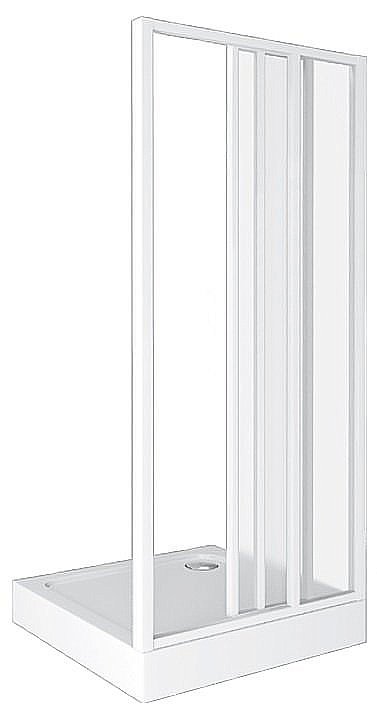 Душевая дверь BAS Сантра ШТ00010 100 матовая/профиль белый купить в интернет-магазине Sanbest