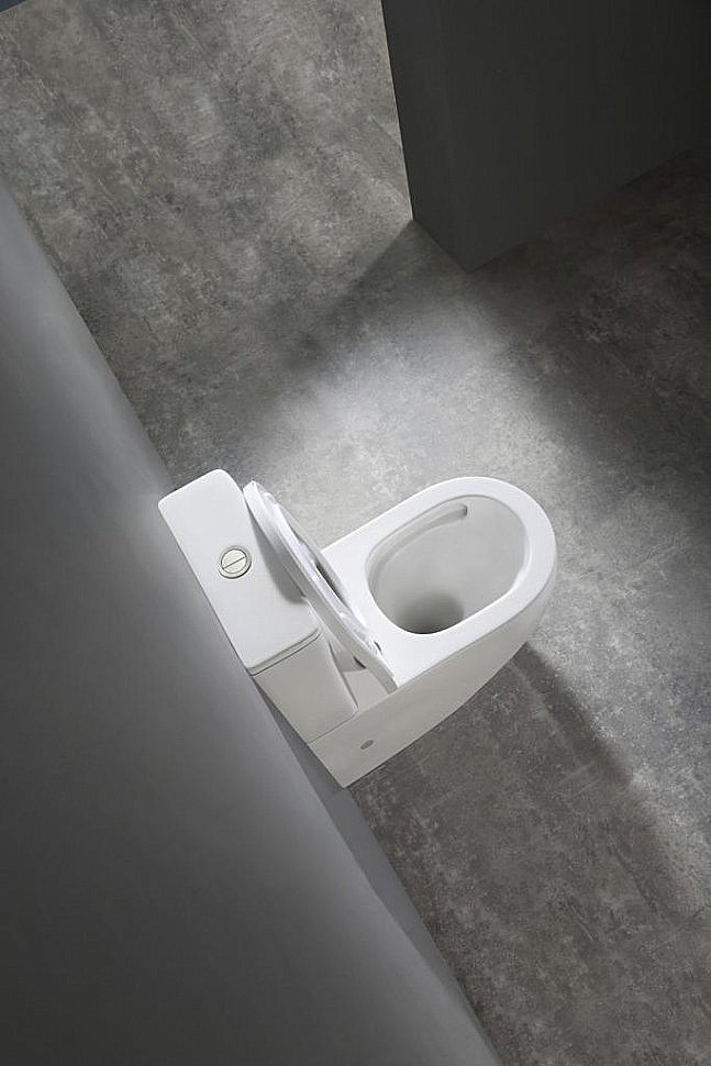 Унитаз напольный CeramaLux TR2178 белый, с бачком, с крышкой микролифт, слив торнадо купить в интернет-магазине Sanbest