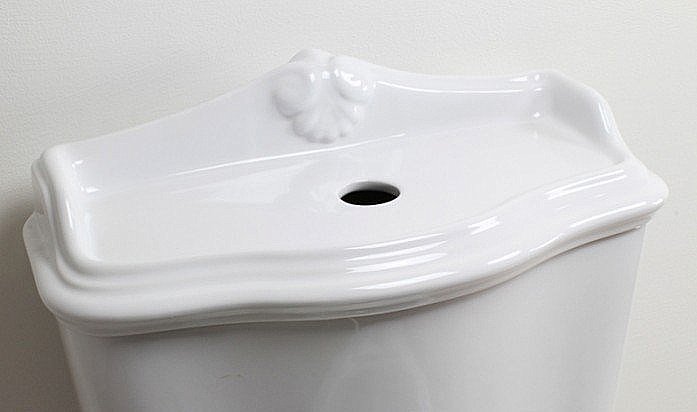 Унитаз напольный Azzurra Jubilaeum JUB100/MBP белый/ кнопка бронза слив в стену, с бачком купить в интернет-магазине Sanbest