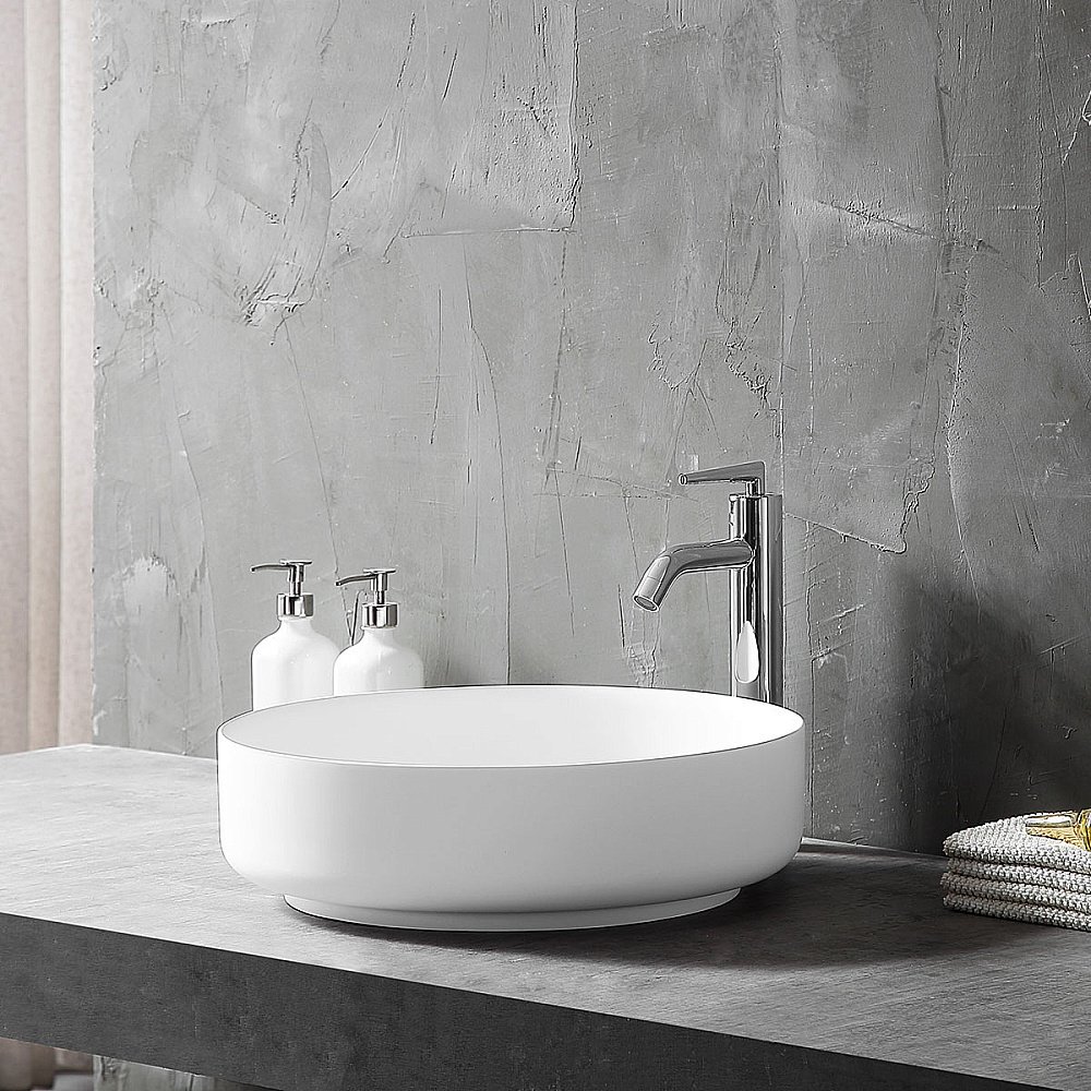 Раковина накладная Vincea 45 VBS-6S16MW белая матовая купить в интернет-магазине Sanbest