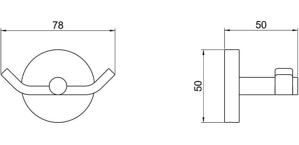 Крючок двойной Aquatek Бетта AQ4602MB черный матовый купить в интернет-магазине сантехники Sanbest