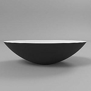 Раковина накладная WhiteCross Aquamarine 56 0715.056035.20100 черная матовая, белая матовая купить в интернет-магазине Sanbest