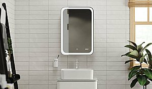 Зеркальный шкаф Jorno Bosko 50 Bos.03.50/W белый купить в интернет-магазине сантехники Sanbest