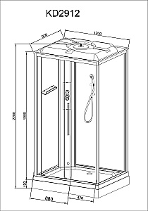 Душевая кабина AvaCan KD Серия KD2912 120х90 стандартная купить в интернет-магазине Sanbest